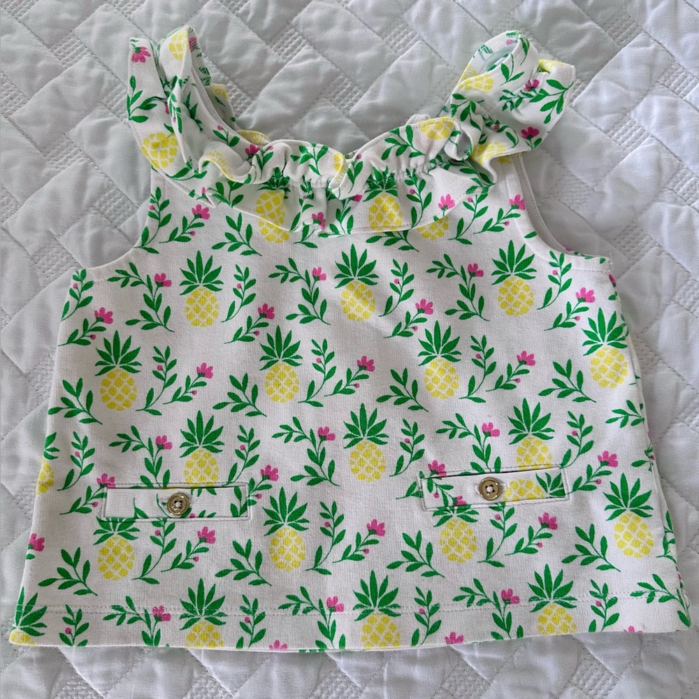 Janie and Jack Girls’ Pineapple Ruffle Top - Size 4